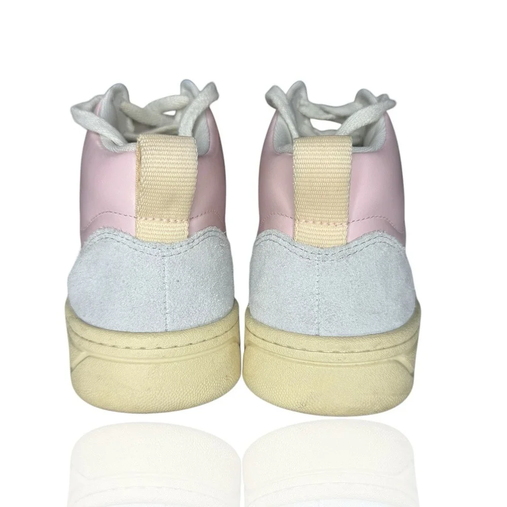 Veja V-15 Leather Petale Sneakers Size 8 / 39 EUR Womens White Multi Shoes Suede